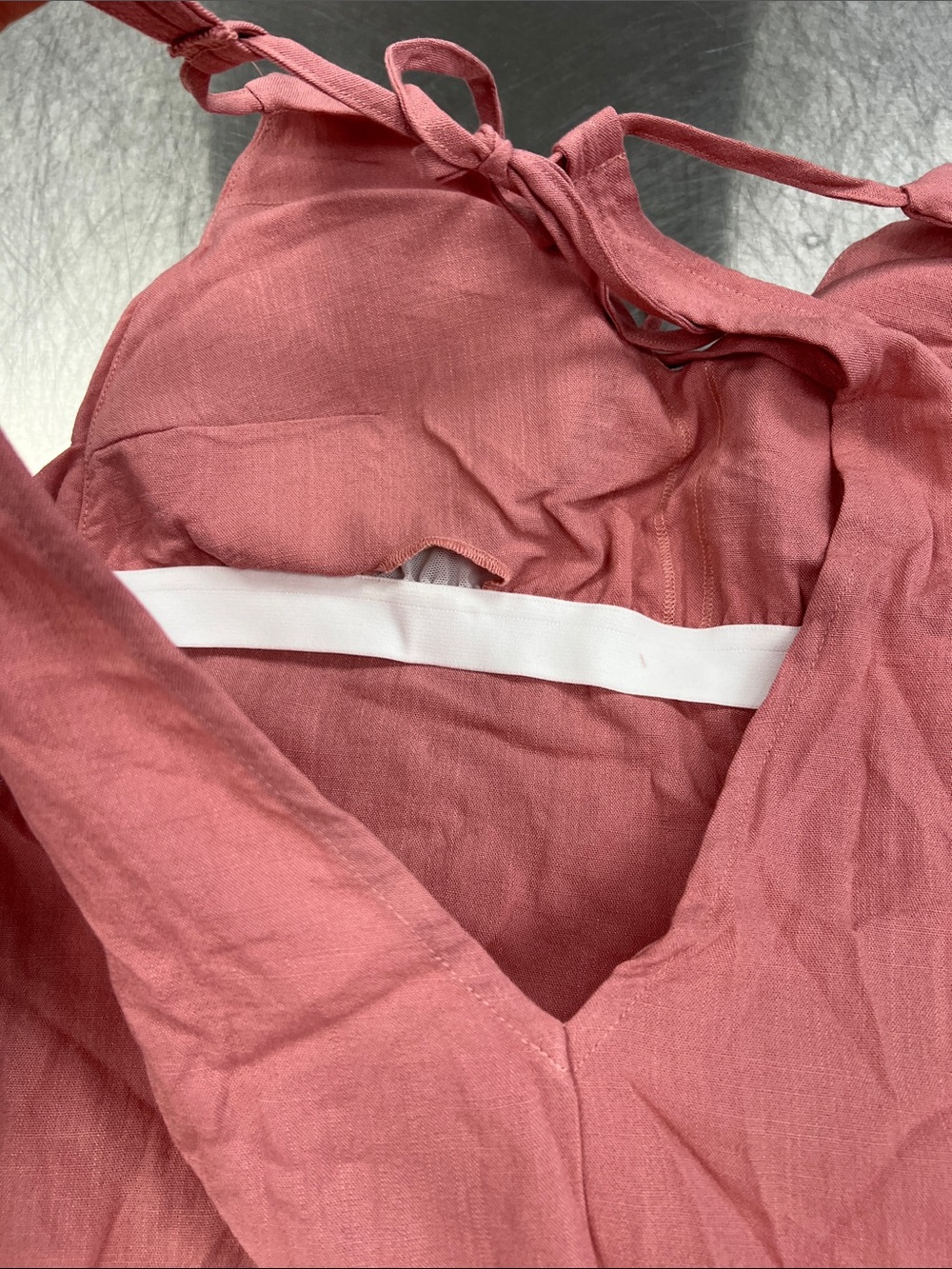HALARA Dusty Rose Tie-Back Mini Dress Women’s L - Picture 6 of 11